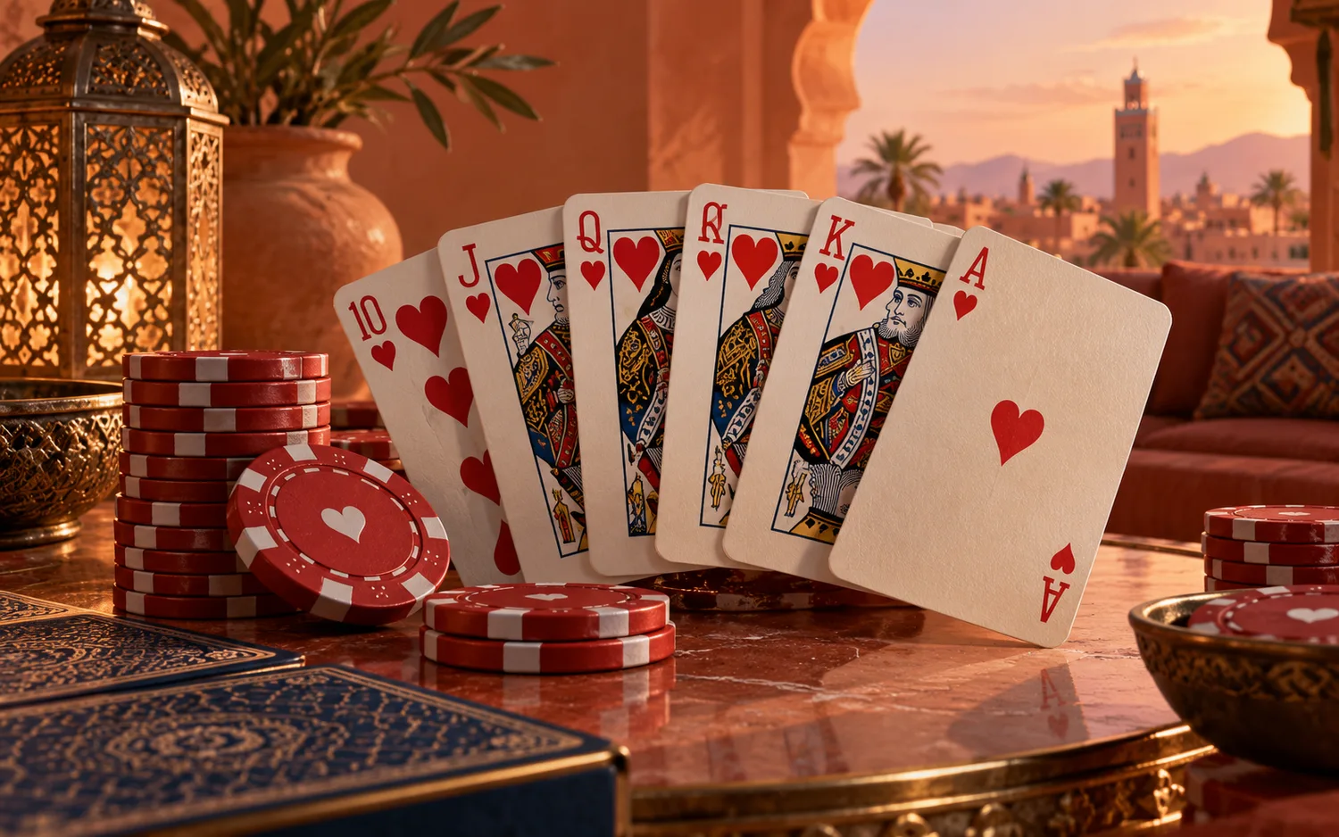 Illustration originale : poker Maroc